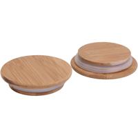 Houten deksel met rubberen afdichting, d 9 cm, 12 stuk/ 1 doos Houten deksel met rubberen afdichting, d 9 cm, 12 stuk/ 1 doos