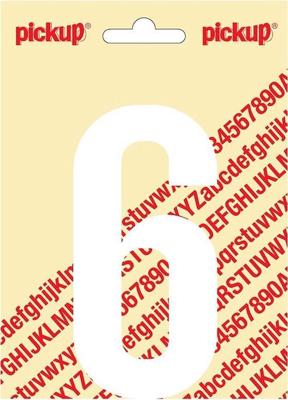 Plakcijfer Nobel Sticker cijfer 6 - Pickup