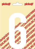 Plakcijfer Nobel Sticker cijfer 6 - Pickup