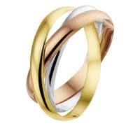 Ring 3-in-1 Tricolor wit-geel-en rosegoud 2,5 mm