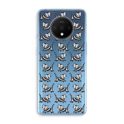 Zwarte poes: OnePlus 7T Transparant Hoesje