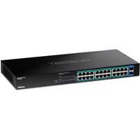 Trendnet TPE-TG262 netwerk-switch Unmanaged L2 Gigabit Ethernet (10/100/1000) Power over Ethernet (PoE) 1U Zwart - thumbnail