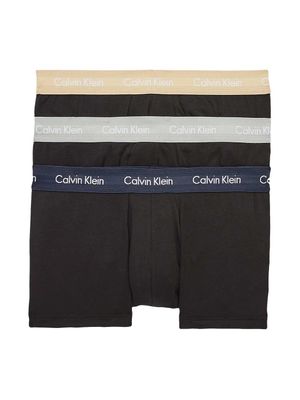 Calvin Klein - 3p Low Rise Trunk - Cotton Stretch - 6ED, Maat:XL