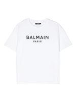 Balmain Kids t-shirt à logo imprimé - Blanc