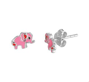 TFT Oorknoppen Olifant Zilver Gerhodineerd Glanzend 5.6 mm x 7.7 mm