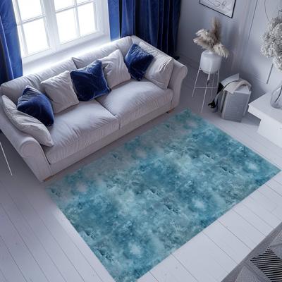 Gestructureerd ontwerp vinyl tapijt blauw