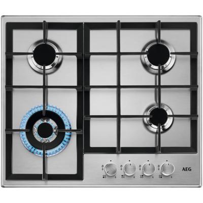 AEG HGB64400SM Gas kookplaat Grijs