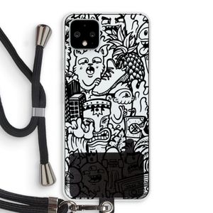 Vexx Black Mixtape: Pixel 4 XL Transparant Hoesje met koord