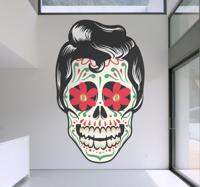Muursticker schedel Mexicaans