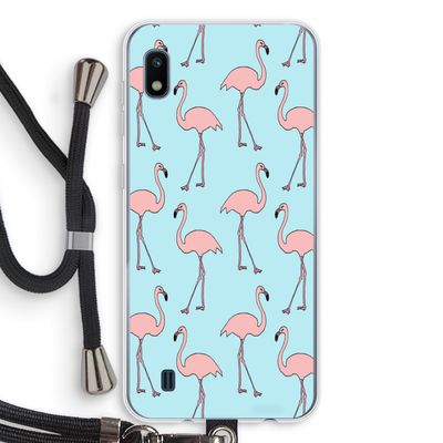 Anything Flamingoes: Samsung Galaxy A10 Transparant Hoesje met koord