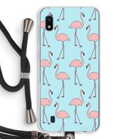 Anything Flamingoes: Samsung Galaxy A10 Transparant Hoesje met koord