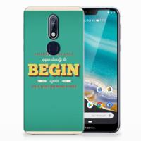 Nokia 7.1 | Siliconen hoesje | met naam Quote Begin
