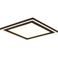 Vierkante LED Plafondlamp 24.5W Mat Zwart 3000K Kunststof