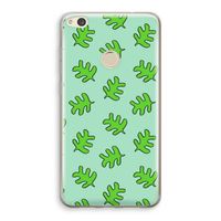 Groene blaadjes: Huawei Ascend P8 Lite (2017) Transparant Hoesje