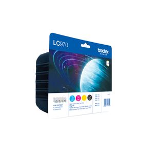 Brother Inktcartridge LC-970 Origineel Combipack Zwart, Cyaan, Magenta, Geel LC970VALBP