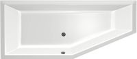 Xenz Society Compact inbouw hoekbad met ligzijde en hoek links 180x80cm glans wit acryl
