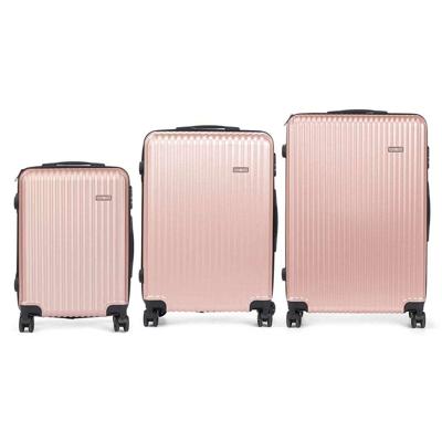 Kofferset HT-017R-3 HT-017R-3 Roze Strepen 3 Onderdelen