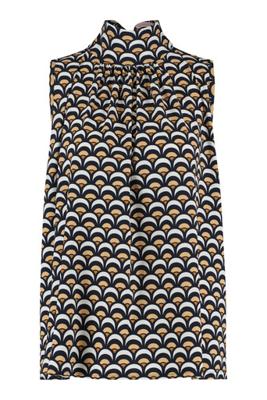 Izzie arcade top - dark blue/mustard - 07022