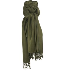 Legergroene pashmina sjaal