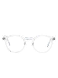 Moncler Eyewear lunettes de vue rondes à plaque logo - Argent