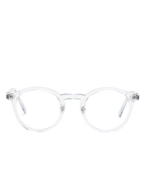 Moncler Eyewear lunettes de vue rondes à plaque logo - Argent