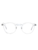 Moncler Eyewear lunettes de vue rondes à plaque logo - Argent