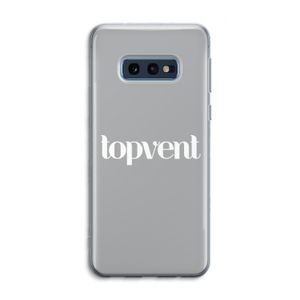 Topvent Grijs Wit: Samsung Galaxy S10e Transparant Hoesje