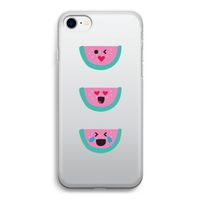 Smiley watermeloen: iPhone SE 2020 Transparant Hoesje