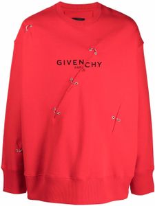 Givenchy sweat Trompe L'Oeil à ornements métalliques - Rouge