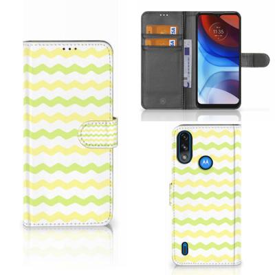 Motorola Moto E7i Power | E7 Power | Telefoon Hoesje | Waves Yellow