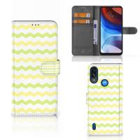 Motorola Moto E7i Power | E7 Power | Telefoon Hoesje | Waves Yellow