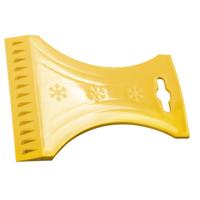 IJskrabber / raamkrabber - voor auto ramen - Geel - Kunststof - 10 x 13 cm - Ruitenkrabber