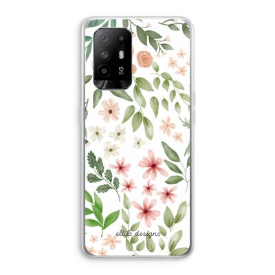 Botanical sweet flower heaven: Oppo A94 5G Transparant Hoesje