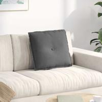 VidaXL Rugkussen donkergrijs 50 x 45 cm microvezel stof