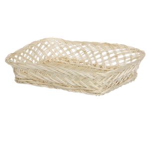 Broodmand rechthoekig - 22 x 30 x 6 cm - mandje rotan/riet   -