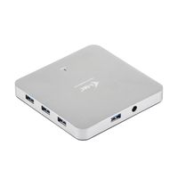 i-tec Metal U3HUBMETAL10 interface hub USB 3.2 Gen 1 (3.1 Gen 1) Type-A 5000 Mbit/s Zilver - thumbnail