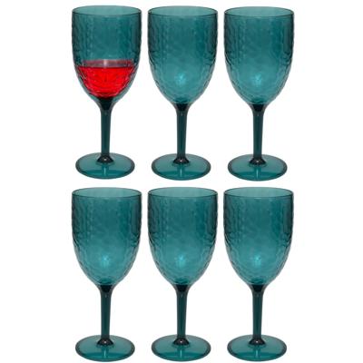 Wijnglazen Estiva - 6x - transparant - onbreekbaar kunststof - 350 ml