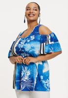 Yoek Top A-lijn AZZURO | Blauw | Maat 54/56