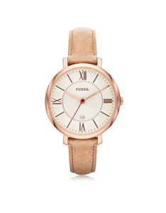 Fossil Dameshorloge Jacqueline Leder Beige ES3487 horloge