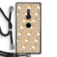 Doggy: Sony Xperia XZ2 Transparant Hoesje met koord