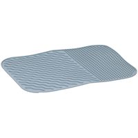 Afdruipmat - anti slip - flexibel - siliconen - grijs - 34 x 26 cm - thumbnail