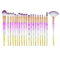 20 in 1 diamant handvat Eye Brush multifunctionele make-up borstel roze + blauwe handvat en paarse borstel