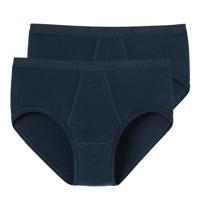 Schiesser Sportslip original 2-Pack met gulp blauw