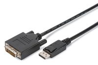 Digitus AK-990900-020-S DisplayPort-kabel Adapterkabel DisplayPort-stekker, DVI-D 24+1-polige stekker 2.00 m Zwart - thumbnail