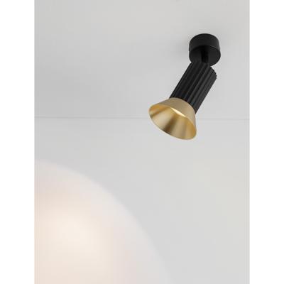 Lyora PlafondspotLuvia richtbaar zwart met goud - 9011440