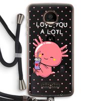 Love You A Lotl: Motorola Moto Z Force Transparant Hoesje met koord