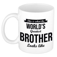 Worlds Greatest Brother cadeau mok / beker 300 ml - feest mokken