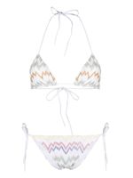 Missoni bikini triangle à motif zigzag - Blanc - thumbnail