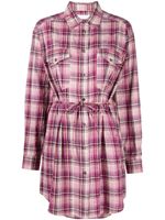 MARANT ÉTOILE robe-chemise à carreaux - Rose