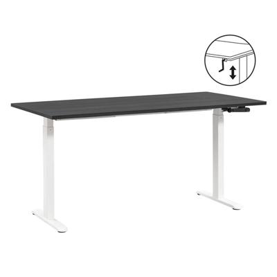 Leen Bakker - Bureau Homeworx Zit/sta Handmatig Verstelbaar - /wit - 75/118x160x80 Cm - Metaal/Hout - Zwart